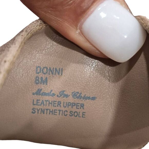 Donald Pliner Donni Slide Sandals Women's 8M Metallic Gold Wedge T-Strap Formal - Picture 7 of 7